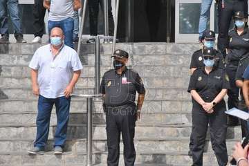 Homenaje a Jesús García Aller, comisario-jefe de la Policía Nacional de Telde (Foto Francisco Javier Santana)